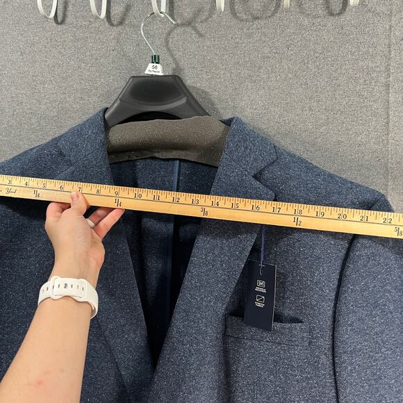 Stafford Big&Tall Mens Classic Fit Sport Coats Suits Navy Size 54 Long - Picture 13 of 14